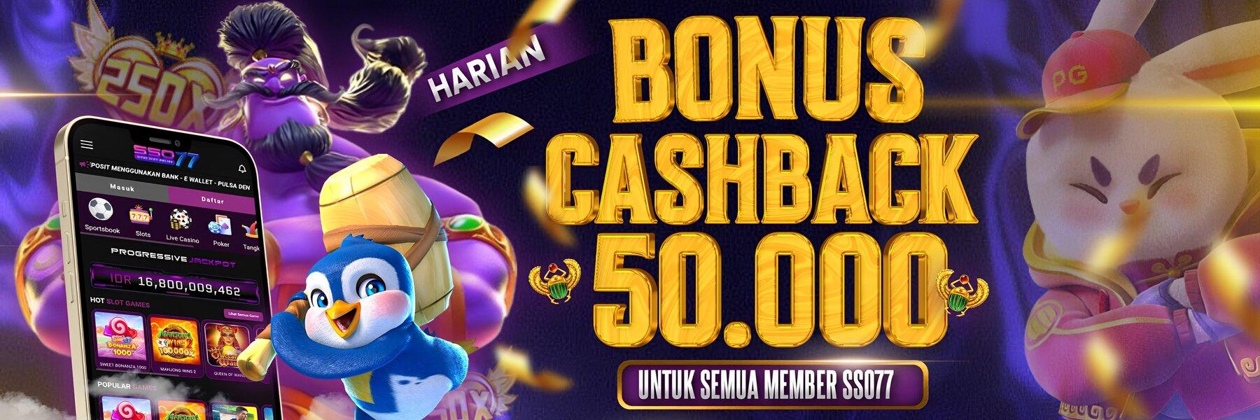 BONUS CASHBACK HARIAN 50.000